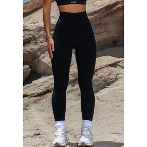 Allbirds Natural Legging Medium Merino Wool Black Yoga Activewear Casual Gym